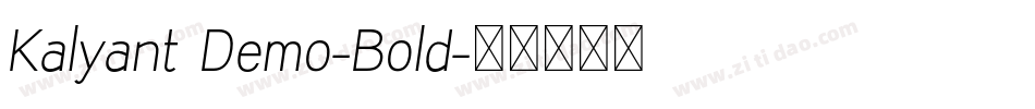 Kalyant Demo-Bold字体转换